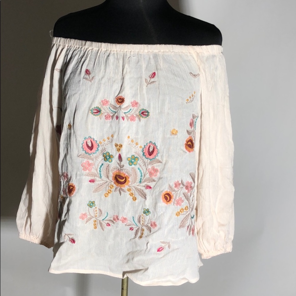 Detailed Bohemian Off the Shoulder Top